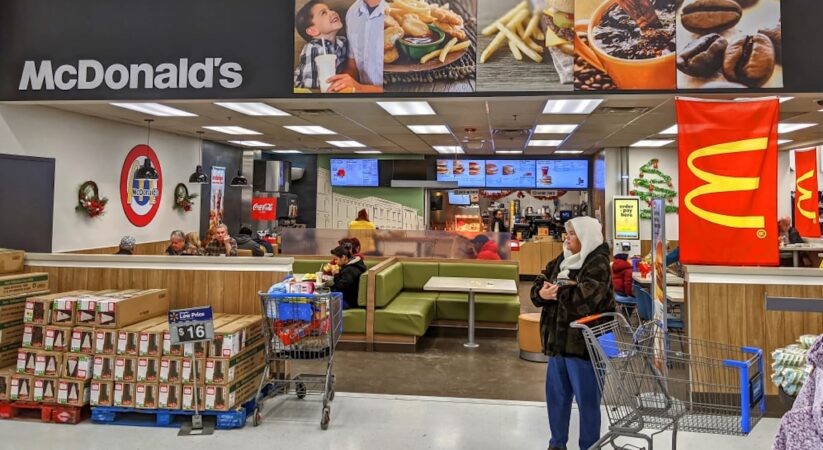 McDonald’s will close many eateries inside Walmart stores