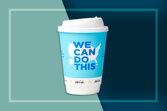 McDonald’s is partnering with White House on new Coffee Cups to promote the COVID-19 vaccine