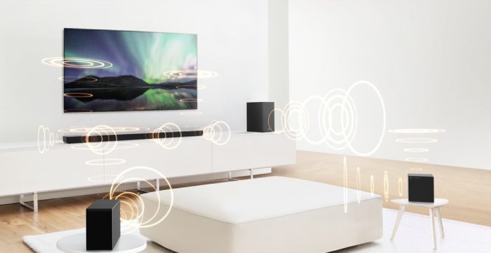 LG’s new flagship soundbar projects voices into the air so you can hear them clearly