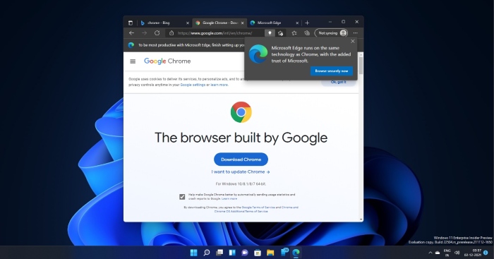 Microsoft’s new Windows prompts attempt to stop users from installing Chrome