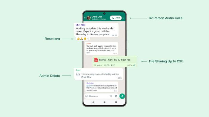 WhatsApp will roll out ‘Communities,’ which will be more structured group chats with admin controls