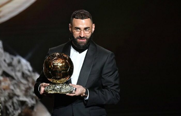 Karim Benzema for Real Madrid won the Men’s Ballon d’Or 2022 for first time