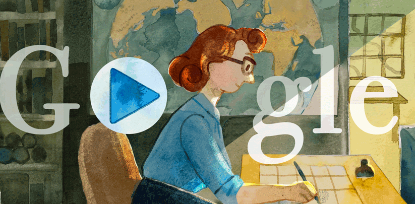 Google doodle celebrates the life of Marie Tharp, an American geologist and oceanographic cartographer