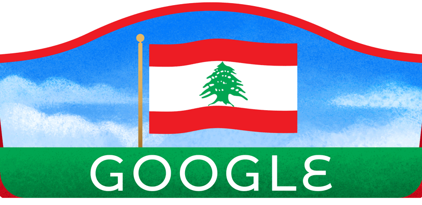 Google doodle celebrates Independence Day in Lebanon