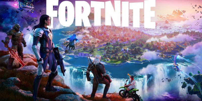 A brand-new map and Geralt of Rivia are included in Fortnite Chapter 4’s battle pass
