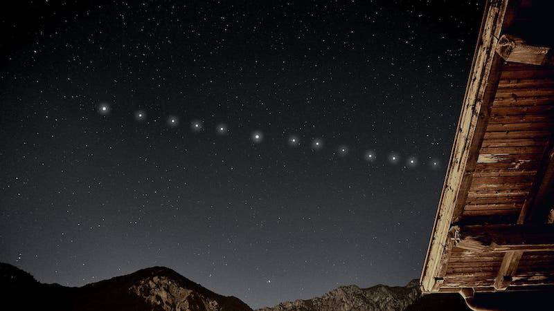 SpaceX sends 40 OneWeb broadband satellites, illuminating the sky at night