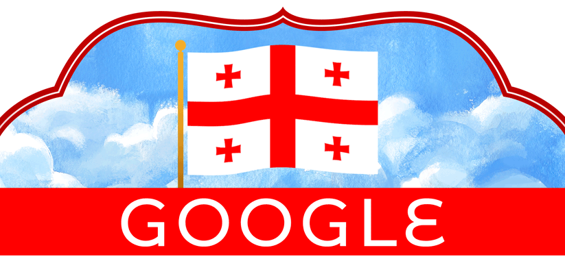 Google doodle celebrates the Georgia Independence Day