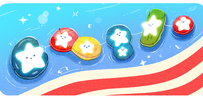 Fourth of July: Google doodle celebrates the Independence Day of United States
