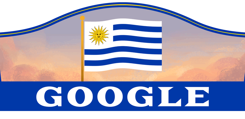 Google doodle celebrates the Uruguay Independence Day