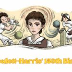 Google doodle celebrates the 150th Birthday of Australian cricket player and educator Lily Poulett-Harris