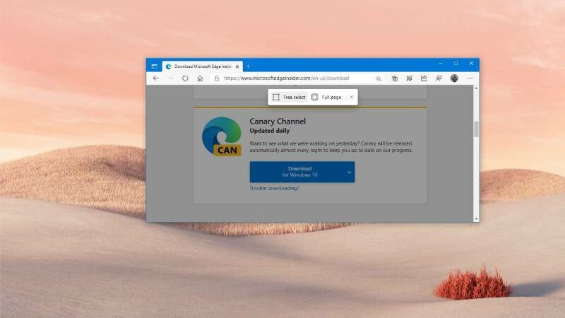 Microsoft Edge is going to get a more powerful screenshot feature