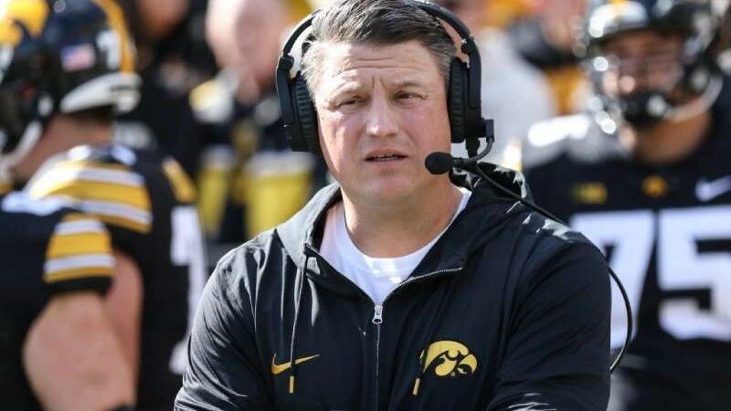 Brian Ferentz, the offensive coordinator for Iowa, won’t be back in 2024