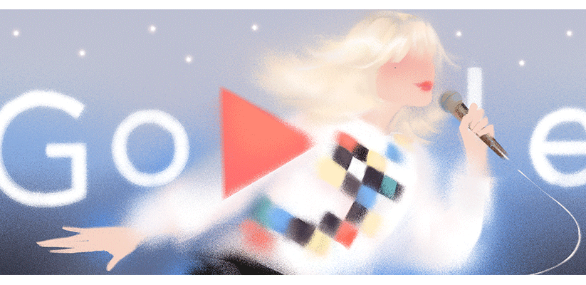 Google doodle celebrates the 76th Birthday of French singer ‘France Gall’