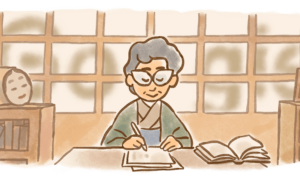 Google doodle celebrates the 118th birthday of Fumiko Enchi, a Japanese feminist and writer