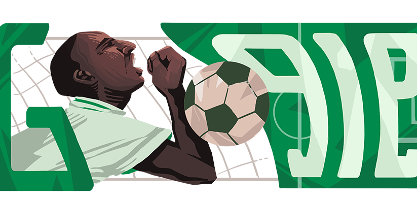 Google doodle celebrates the 60th Birthday of iconic Nigerian footballer ‘Rashidi Yekini’