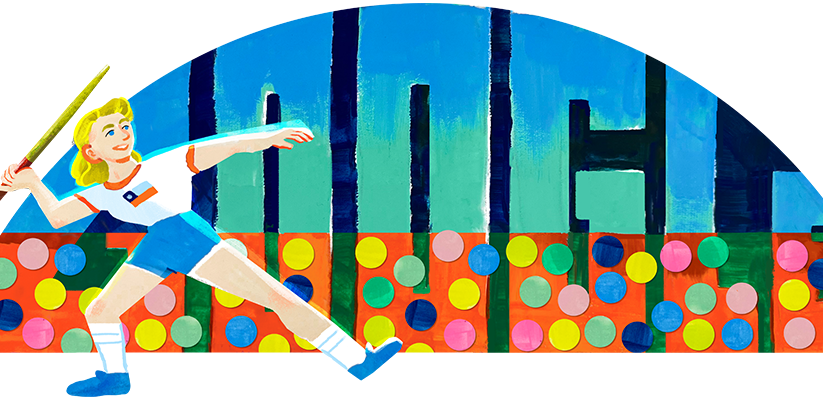 Google doodle honors the Chilean javelin thrower Marlene Ahrens