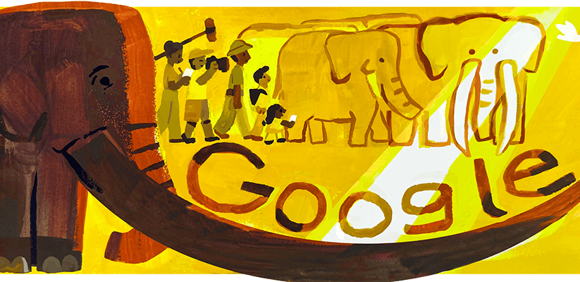 Google doodle honors giant tusked elephant, Ahmed