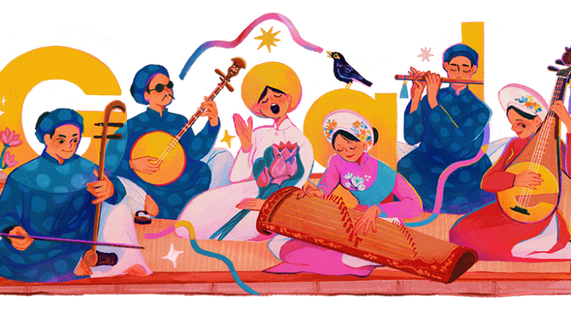 Google doodle celebrates the art of Đờn Ca Tài Tử, a traditional genre of southern Vietnamese chamber music