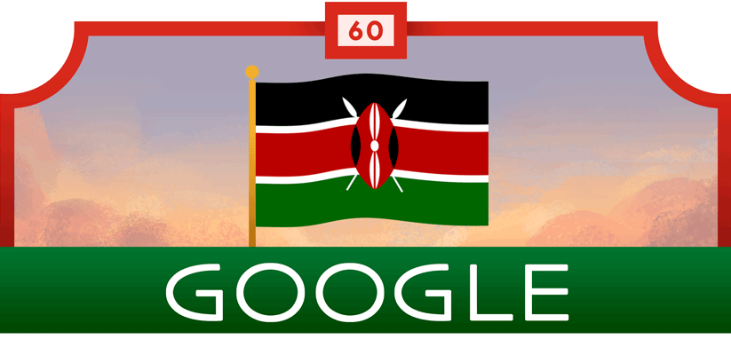 Google doodle celebrates the 60th anniversary of Jamhuri Day in Swahili