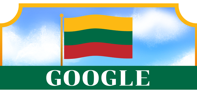Google doodle celebrates the Lithuania’s Independence Days