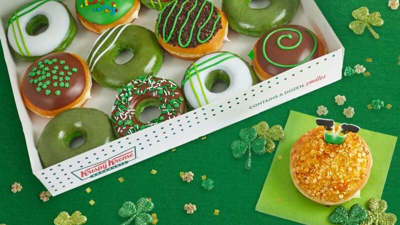 Krispy Kreme celebrates St. Patrick’s Day by offering free doughnuts and launching 4 new flavors