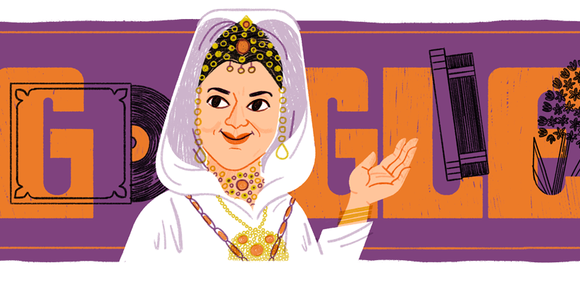 Google doodle celebrates the 111th Birthday of Algerian French singer and author ‘Taos Amrouche’