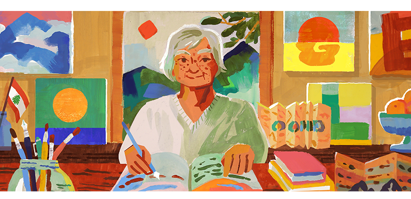 Google doodle celebrates the life and legacy of Lebanese American writer, artist ‘Etel Adnan’