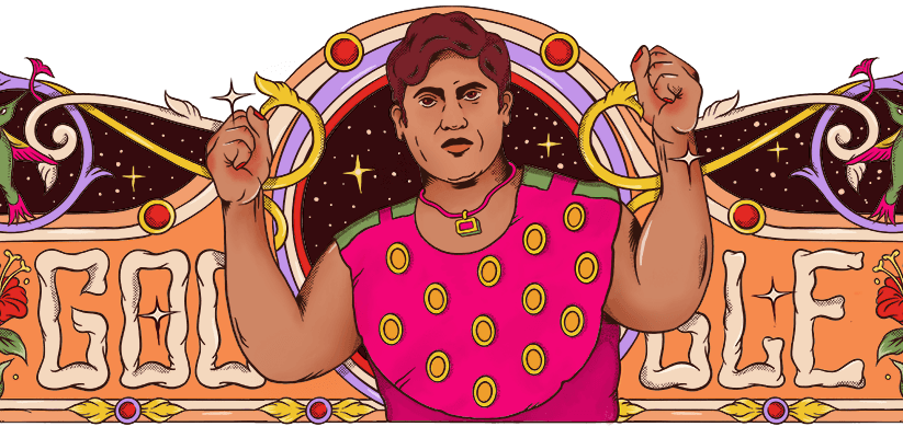 Google doodle honors the Indian wrestler Hamida Banu