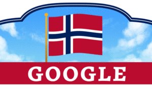 Google doodle celebrates the Norway Constitution Day, locally known as Syttende Mai
