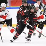 2025 NC Women’s Ice Hockey Championship bracket displaying team matchups and tournament schedule.