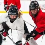 Official bracket and schedule for the 2025 NC Women's Ice Hockey Championship, including teams, matchups, and game times.