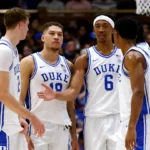Duke basketball team celebrates ACC championship win over Louisville in 2025