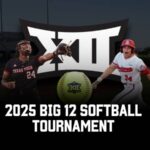 Texas Tech and Arizona players compete in the 2025 Big 12 Softball Championship game at Devon Park in Oklahoma City