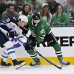 Fans at an NHL playoff game between the Edmonton Oilers and Dallas Stars during the 2025 Western Conference Finals
