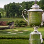 Quail Hollow Club for the 2025 PGA Championship with ticket booths and golf course background