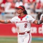 Players celebrating during the 2025 NCAA Softball Super Regionals