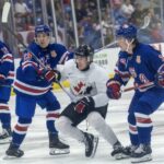 Team USA and Czechia in action during the 2025 IIHF World Championship group stage