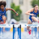 Athletes competing at the 2025 SEC Outdoor Track and Field Championships at the University of Kentucky