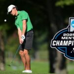 Golfers teeing off at Midvale Country Club during the 2025 NCAA Division III Men’s Golf Championship