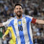 Lionel Messi playing for Argentina against Colombia before Club World Cup with Inter Miami
