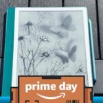 Amazon Kindle Scribe 16GB tablet shown with stylus, now $140 off for Prime Day 2025 sale
