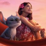 Live-action Lilo and Stitch 2025 movie still featuring Lilo and Stitch in Hawaii