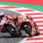 MotoGP riders racing at the Red Bull Ring during the 2025 Austrian Grand Prix