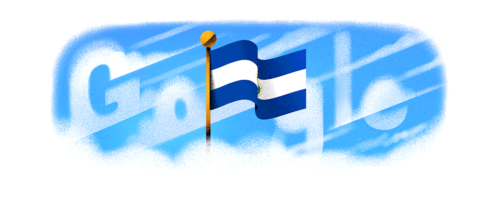 Google doodle celebrates the Independence Day in El Salvador